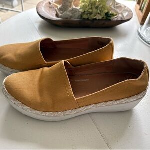 Fitflops. Women's Mustard Slip-On Espadrilles